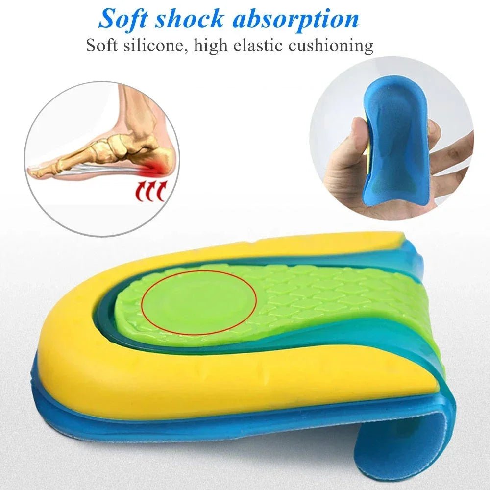 Silicone Gel Insoles for Heel Spurs Fascitis Plantar Pain Relief Treatment Inserts Heel Cup Cushion Height Increase Shoe Insoles - Apex Therapy
