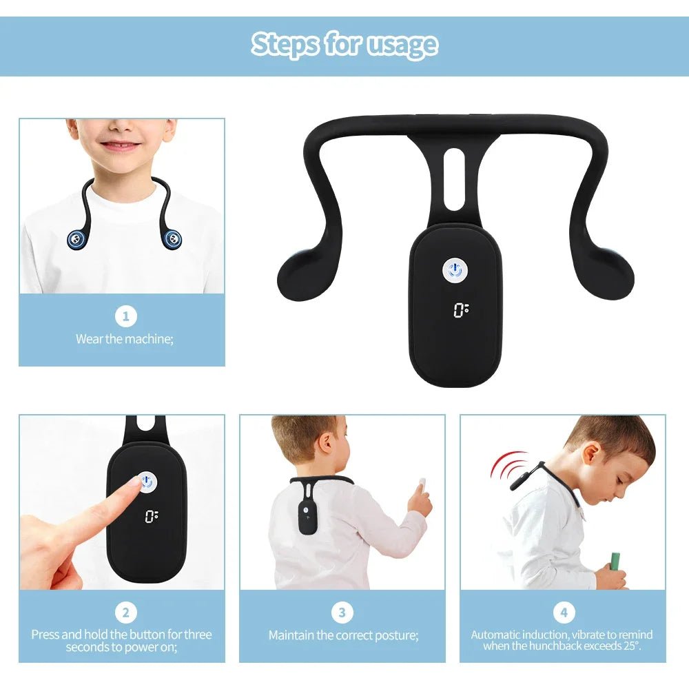 Smart Posture Corrector Device Posture Training Realtime Scientific Back Posture Correct Neck Hump Corrector Adult Kid Health - Apex Therapy