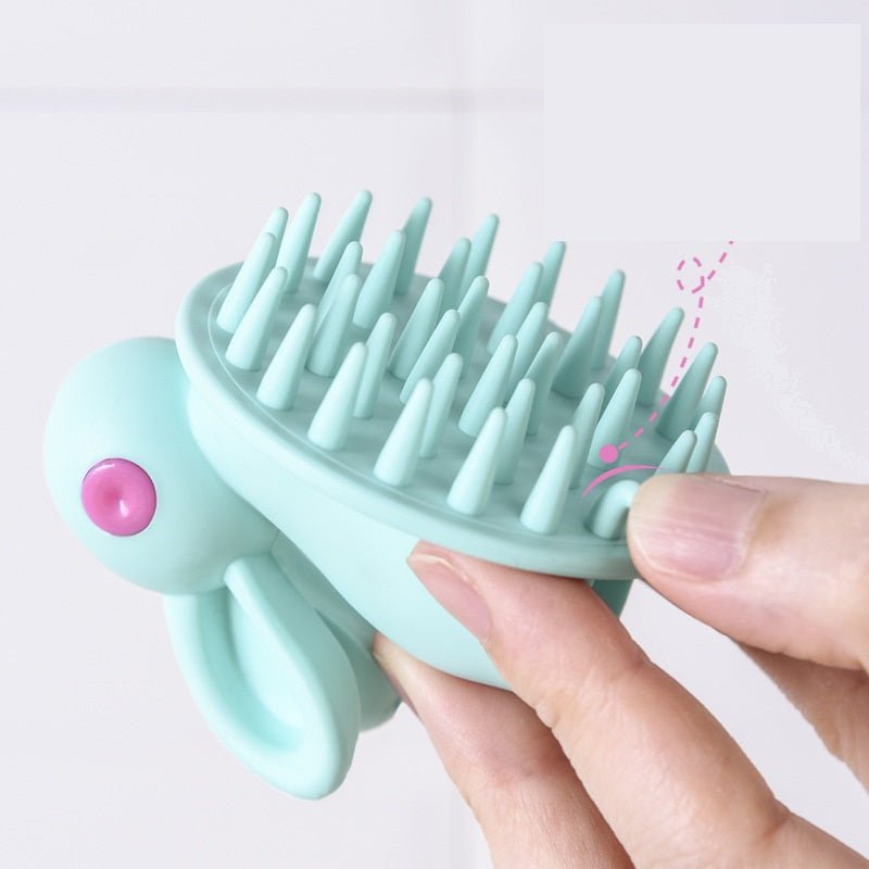 Soft Rubber Shampoo Brush for Kids – Gentle Silicone Scalp Massager (TPE, BPA - Free) - Apex Therapy
