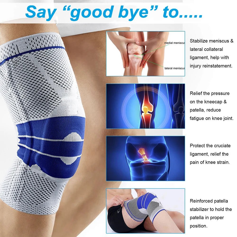 Spring-Stay Knee Sleeve – Silicone Pad, Breathable 3D Knit - Knee Sleeve - Apex Therapy