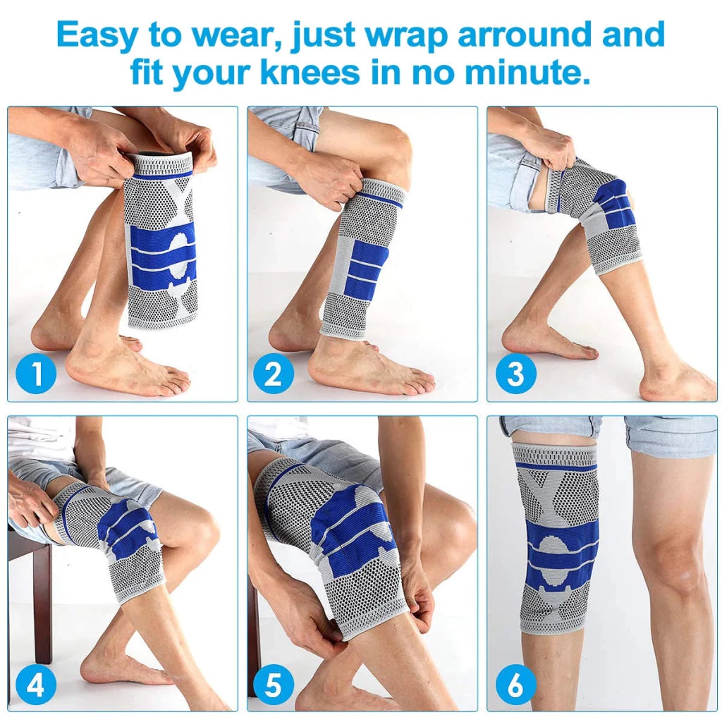 Spring-Stay Knee Sleeve – Silicone Pad, Breathable 3D Knit - Knee Sleeve - Apex Therapy