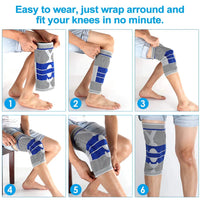 Spring-Stay Knee Sleeve – Silicone Pad, Breathable 3D Knit - Knee Sleeve - Apex Therapy