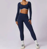 Strappy Back Yoga Set – Sports Bra & Matching Leggings - Activewear Set - Apex Therapy