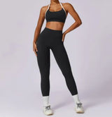 Strappy Back Yoga Set – Sports Bra & Matching Leggings