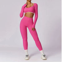 Strappy Back Yoga Set – Sports Bra & Matching Leggings - Activewear Set - Apex Therapy