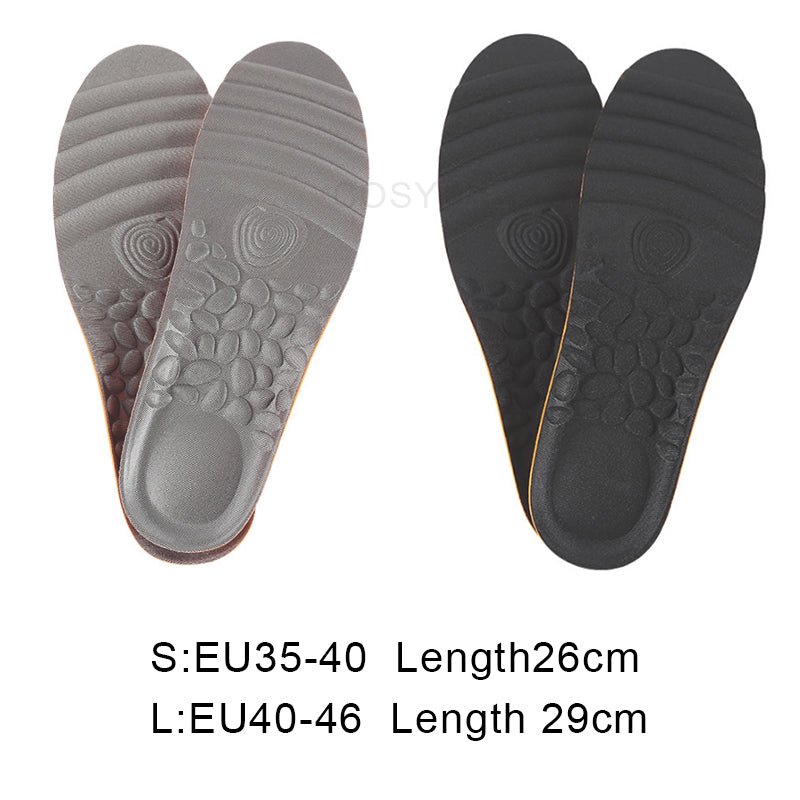 Thickened Breathable Sports Insoles – Summer-Ready, Black or Gray - Insoles - Apex Therapy
