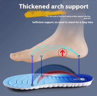 Thickened PU Arch-Support Insoles – Shock-Absorbing, Blue - Insoles - Apex Therapy