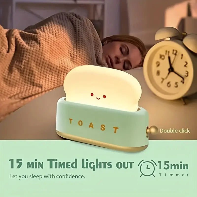 Toast Bread Night Light – Rechargeable, Dimmable LED with Timer - Night Light - Apex Therapy