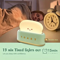 Toast Bread Night Light – Rechargeable, Dimmable LED with Timer - Night Light - Apex Therapy