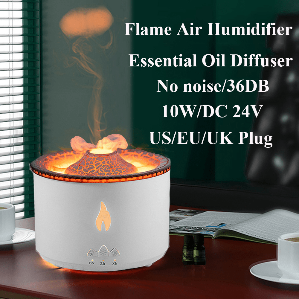 Volcano Lava Aroma Diffuser – Flame Bead Lighting - Humidifier - Apex Therapy