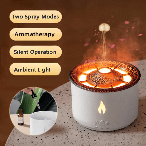 Volcano Lava Aroma Diffuser – Flame Bead Lighting - Humidifier - Apex Therapy