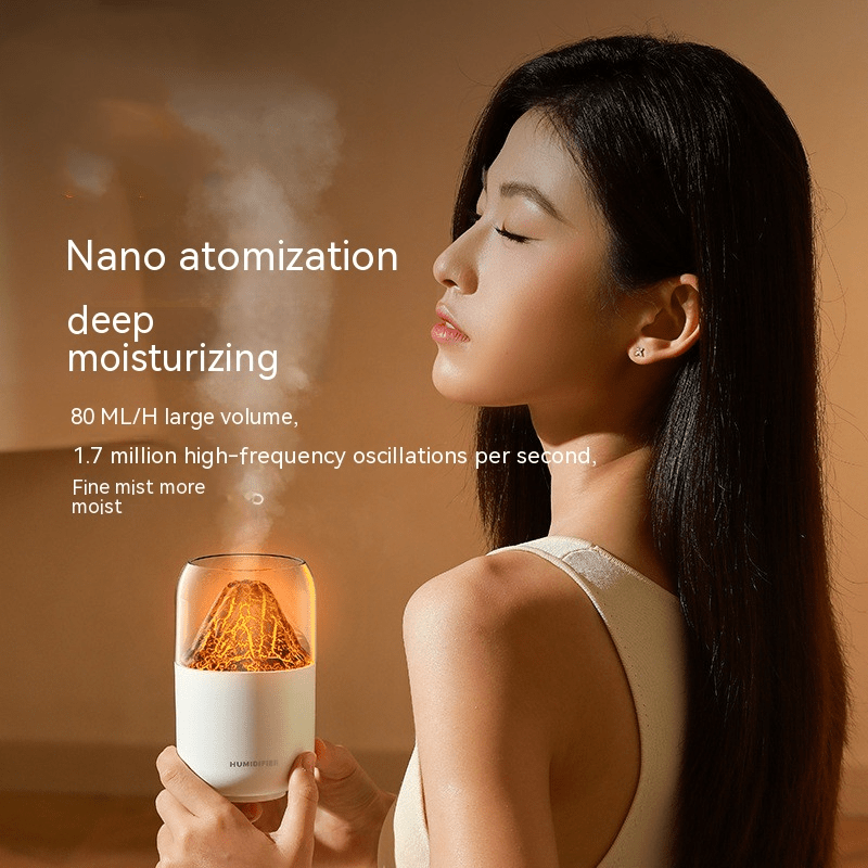 Volcano and planet mini USB humidifier – Apex Therapy, view 1