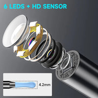 WiFi Visual Ear Scope 4.2mm 1080P Camera with Ear Spoon Base for iOS/Android Ear Cleaning Otoscope Endoscope Camera for Health - Apex Therapy