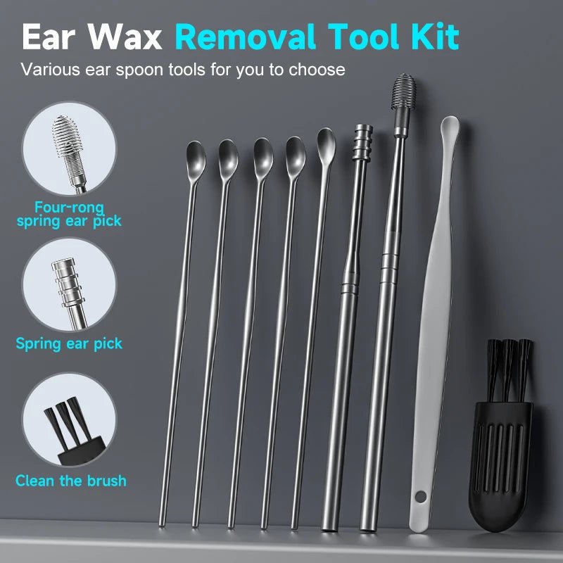 WiFi Visual Ear Scope 4.2mm 1080P Camera with Ear Spoon Base for iOS/Android Ear Cleaning Otoscope Endoscope Camera for Health - Apex Therapy