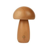 Wooden Mushroom Night Light – Rechargeable Warm LED, 4 Styles - Night Light - Apex Therapy