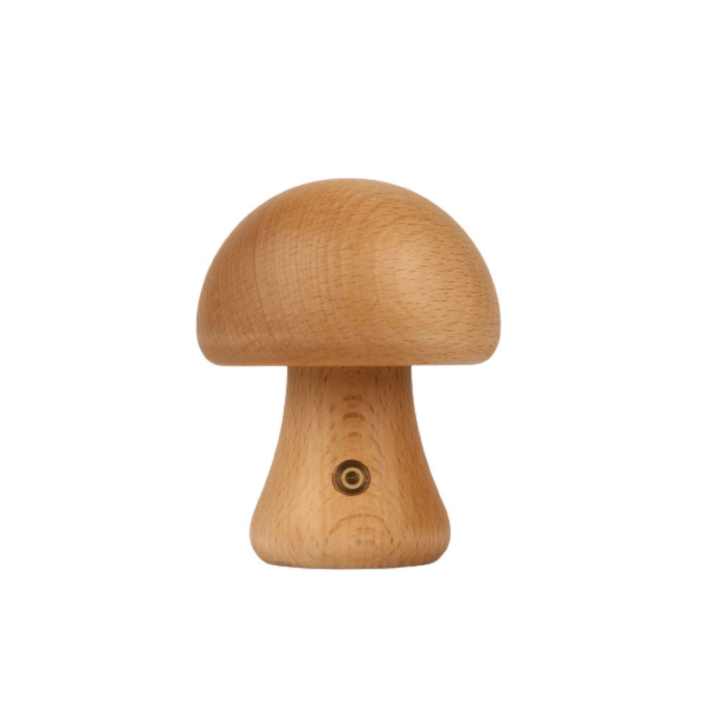Wooden Mushroom Night Light – Rechargeable Warm LED, 4 Styles - Night Light - Apex Therapy