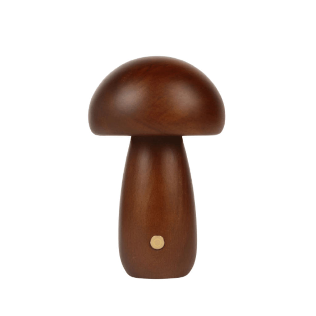 Wooden Mushroom Night Light – Rechargeable Warm LED, 4 Styles - Night Light - Apex Therapy